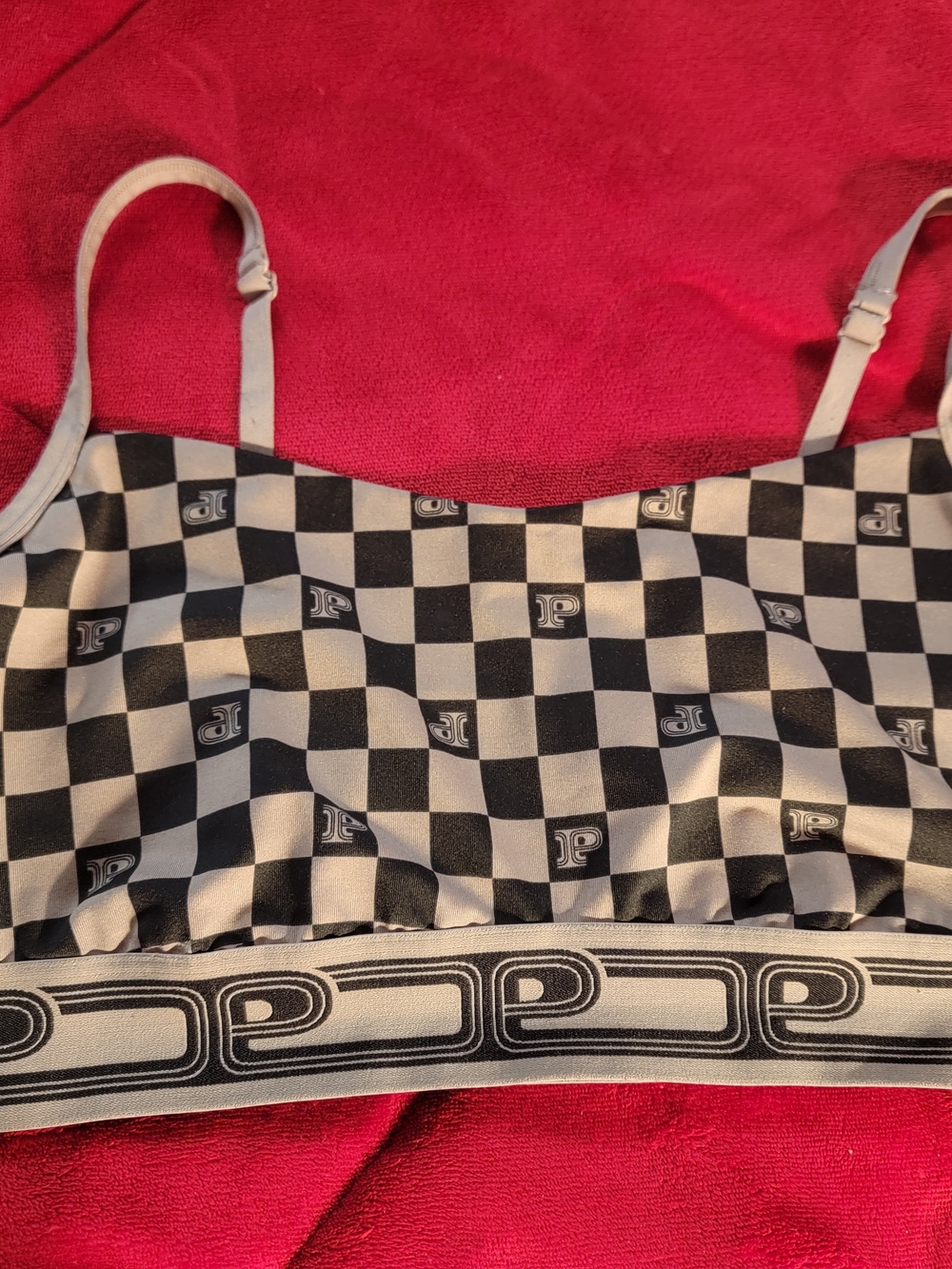 PINK Checkerboard Logo Sports Bra Ladies Xxl